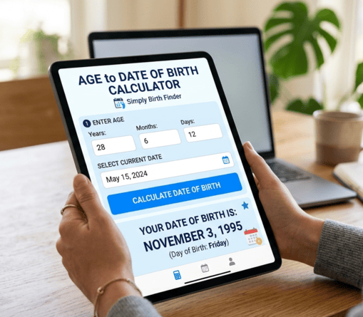 Age to Date of Birth Calculator Age to Date of Birth Calculator